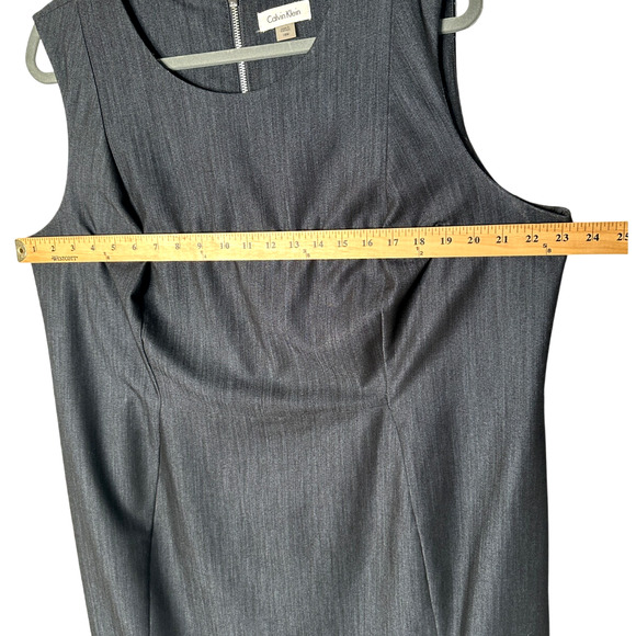 Calvin Klein 18W Plus-Size Denim Sheath Dress Stretchy Jean Bodycon Sleeveless - Picture 5 of 9